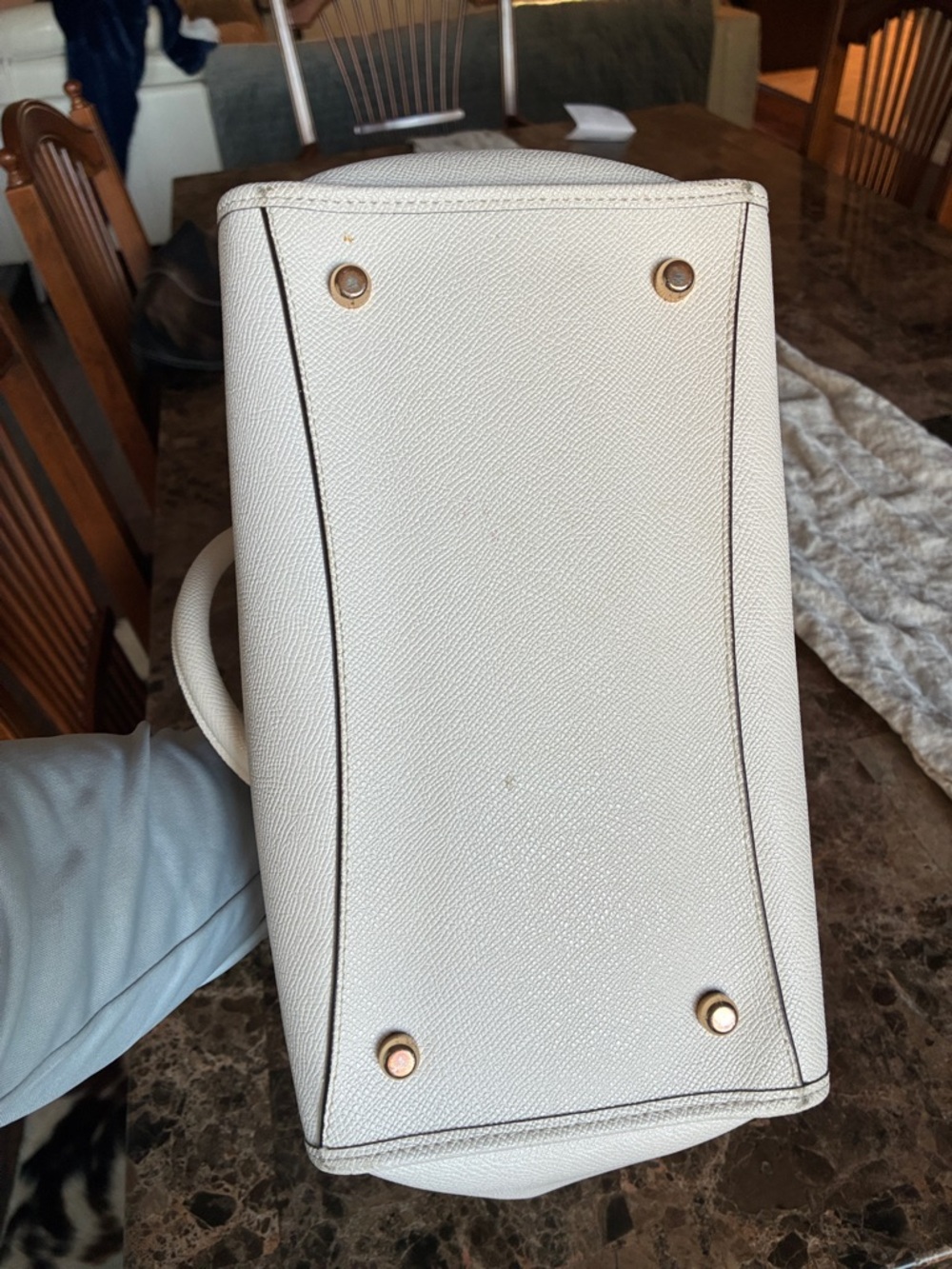 White Coach leather purse (Crosby Carryall?) - Picture 8 of 14